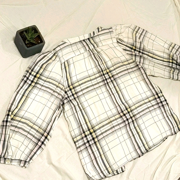 NWT plaid A-line button-up shirt - Picture 4 of 4